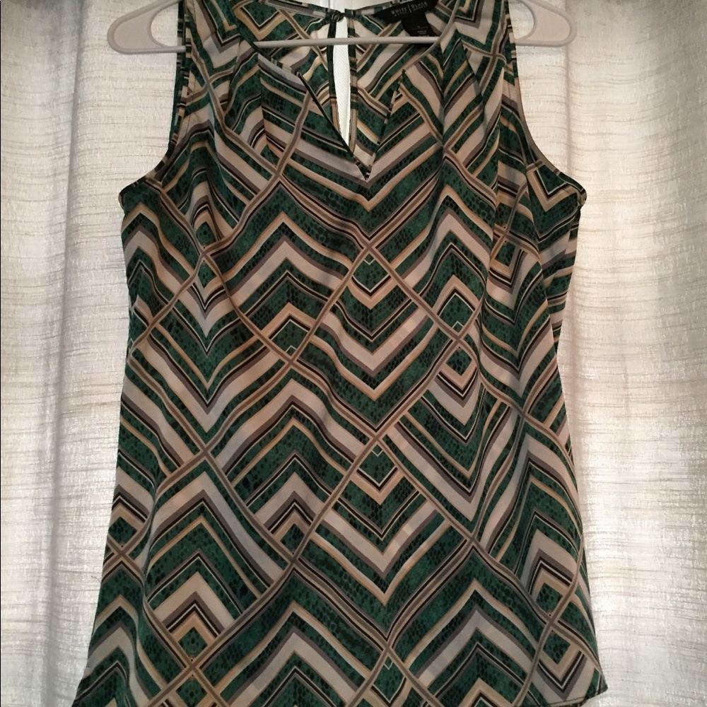 Green and White Chevron Tank